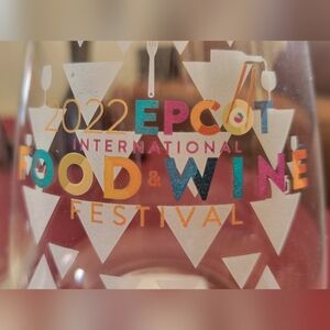 Epcot International Food & Wine Festival Glass 2022 Signed